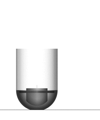Hoefats Gravity Candle Lantern Silver