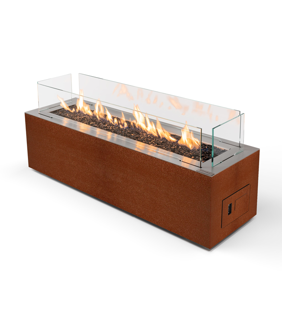Gas outdoor fireplace Planika Galaxy Corten 1150