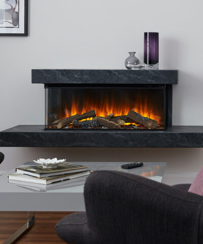 Electric fireplace British Fires Brockenhurst electric fire grey marble effect