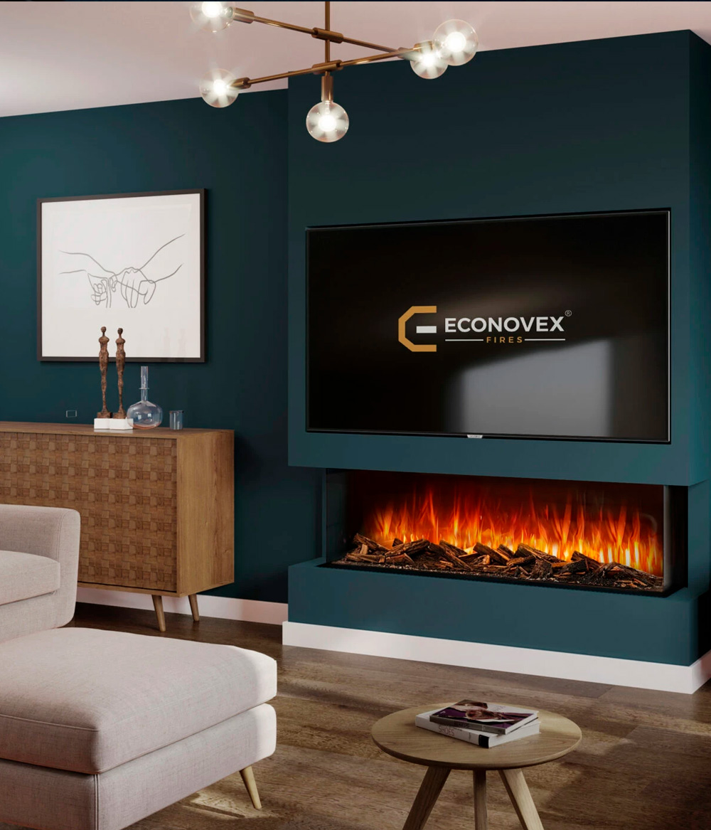 Electric fireplace Econovex Media Wall Electric Fire 1270