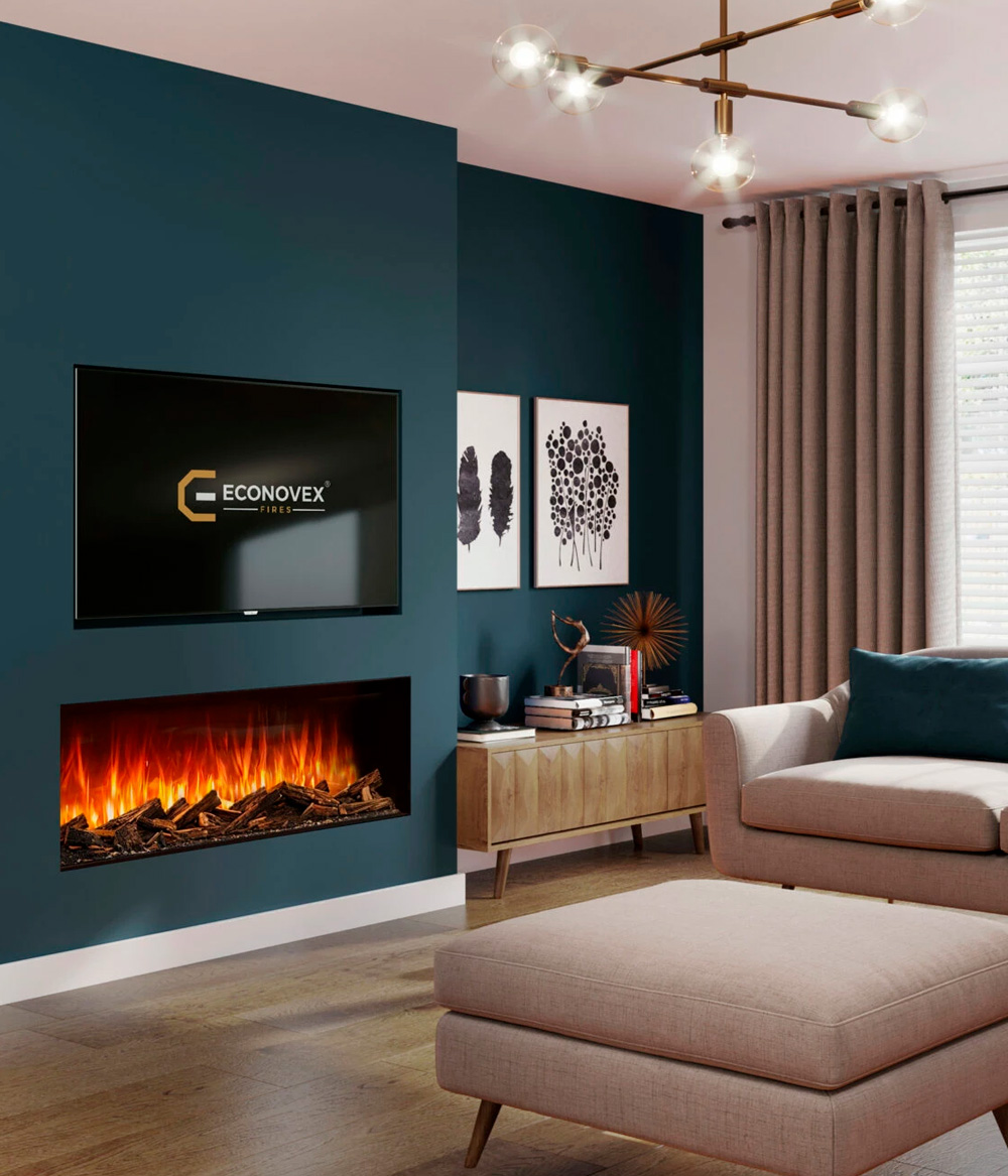 Electric fireplace Econovex Media Wall Electric Fire 1270