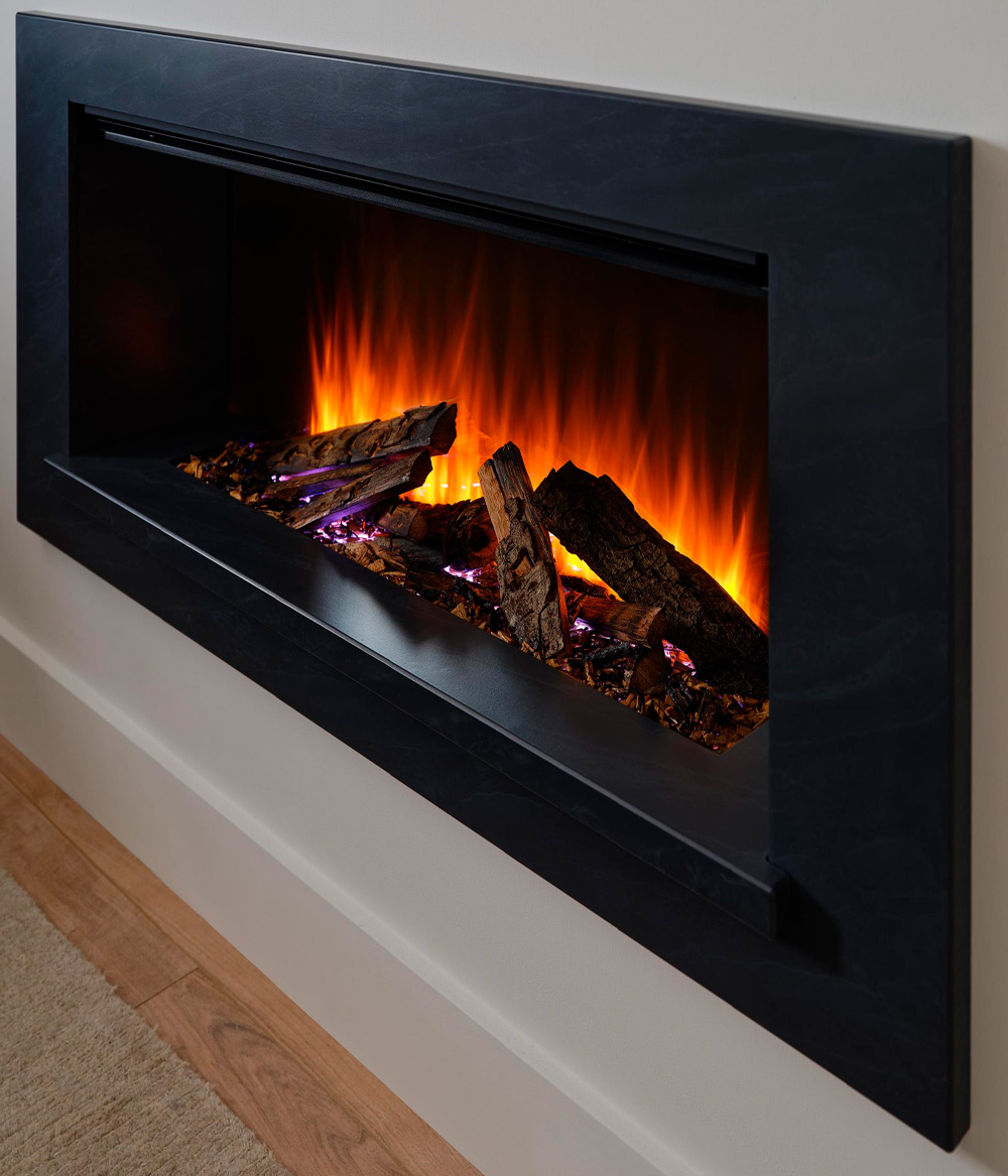 Electric fireplace British Fires Holbury electric fire suite grey mdf