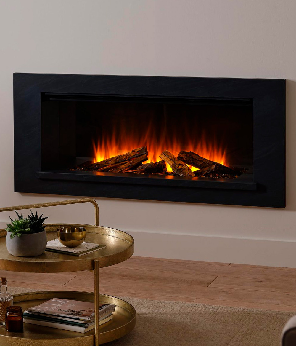 Electric fireplace British Fires Holbury electric fire suite grey mdf