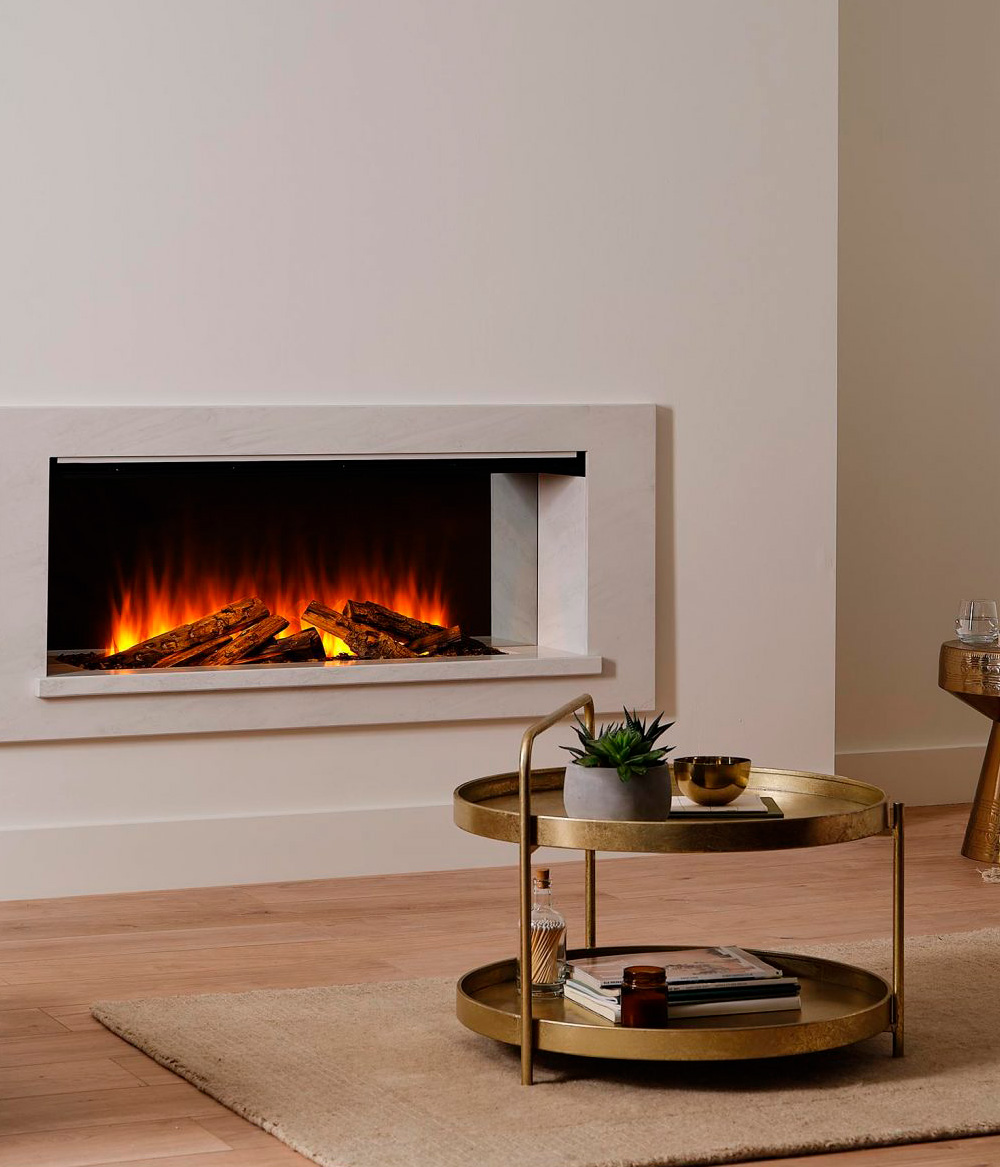 Electric fireplace British Fires Holbury electric fire white mdf