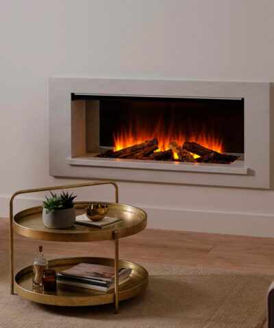 Electric fireplace British Fires Holbury electric fire white mdf