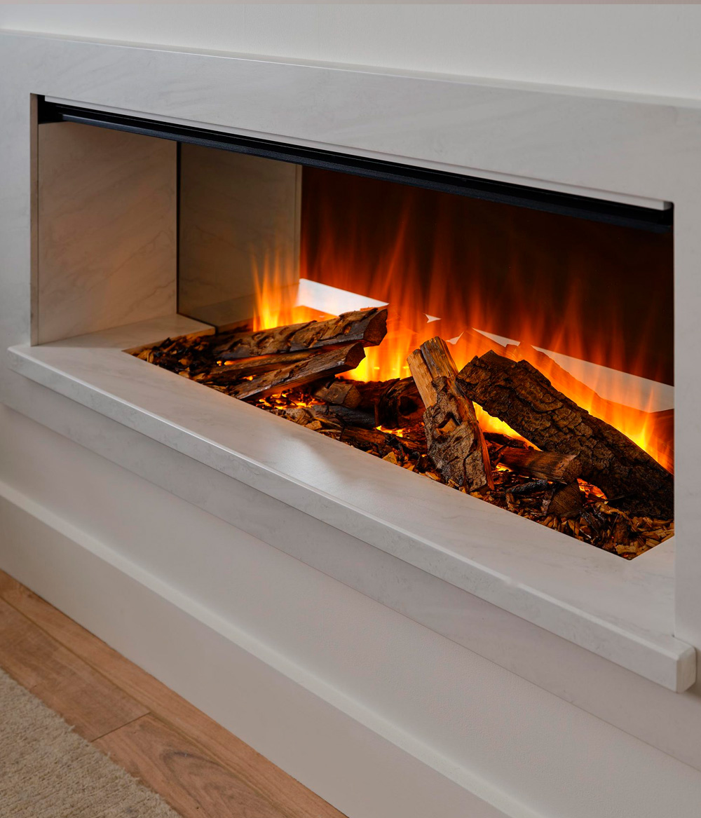 Electric fireplace British Fires Holbury electric fire white mdf