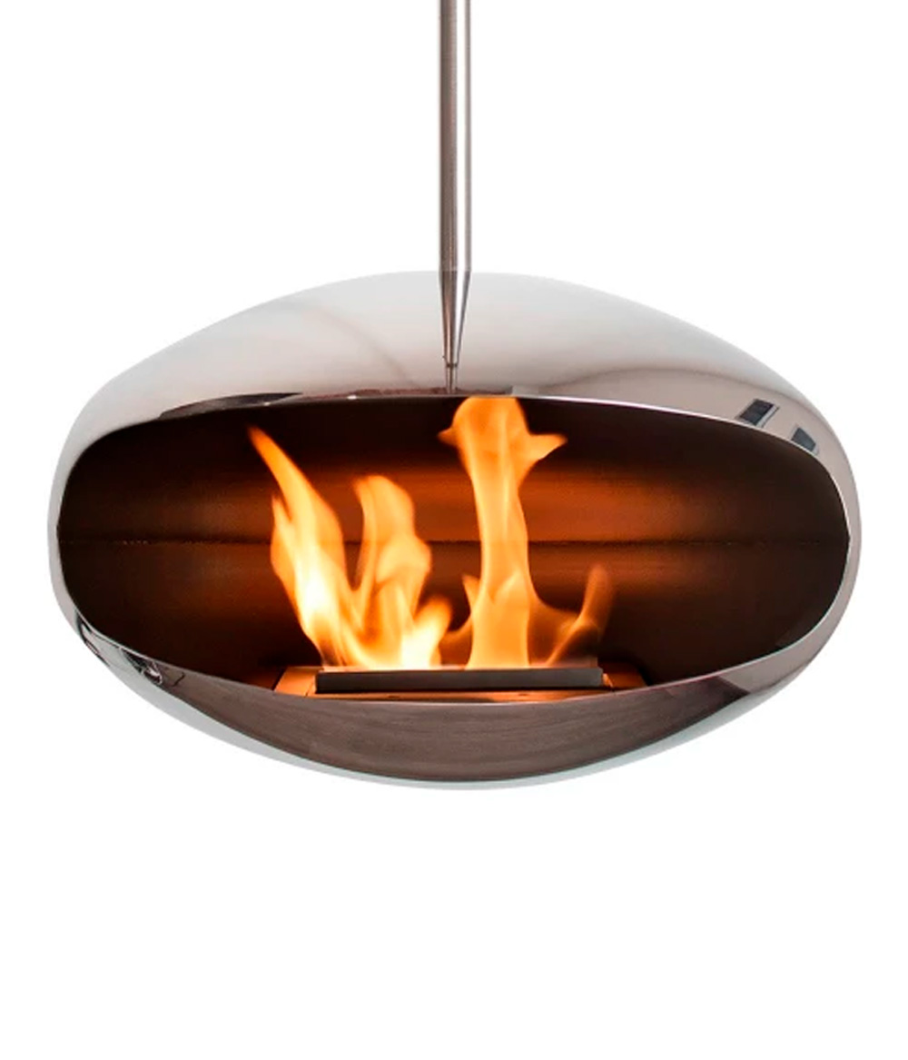 Biofireplace Cocoon Fires Aeris Stainless Steel